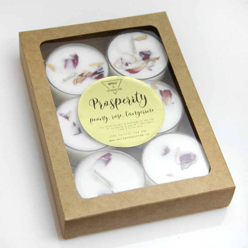 Scented Soy Wax Tea Lights Vegan Candle Tealights Set Etsy