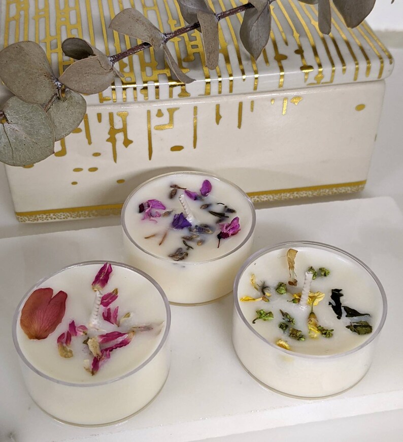 Scented Soy Wax Tea Lights Vegan Candle Tealights Set Etsy