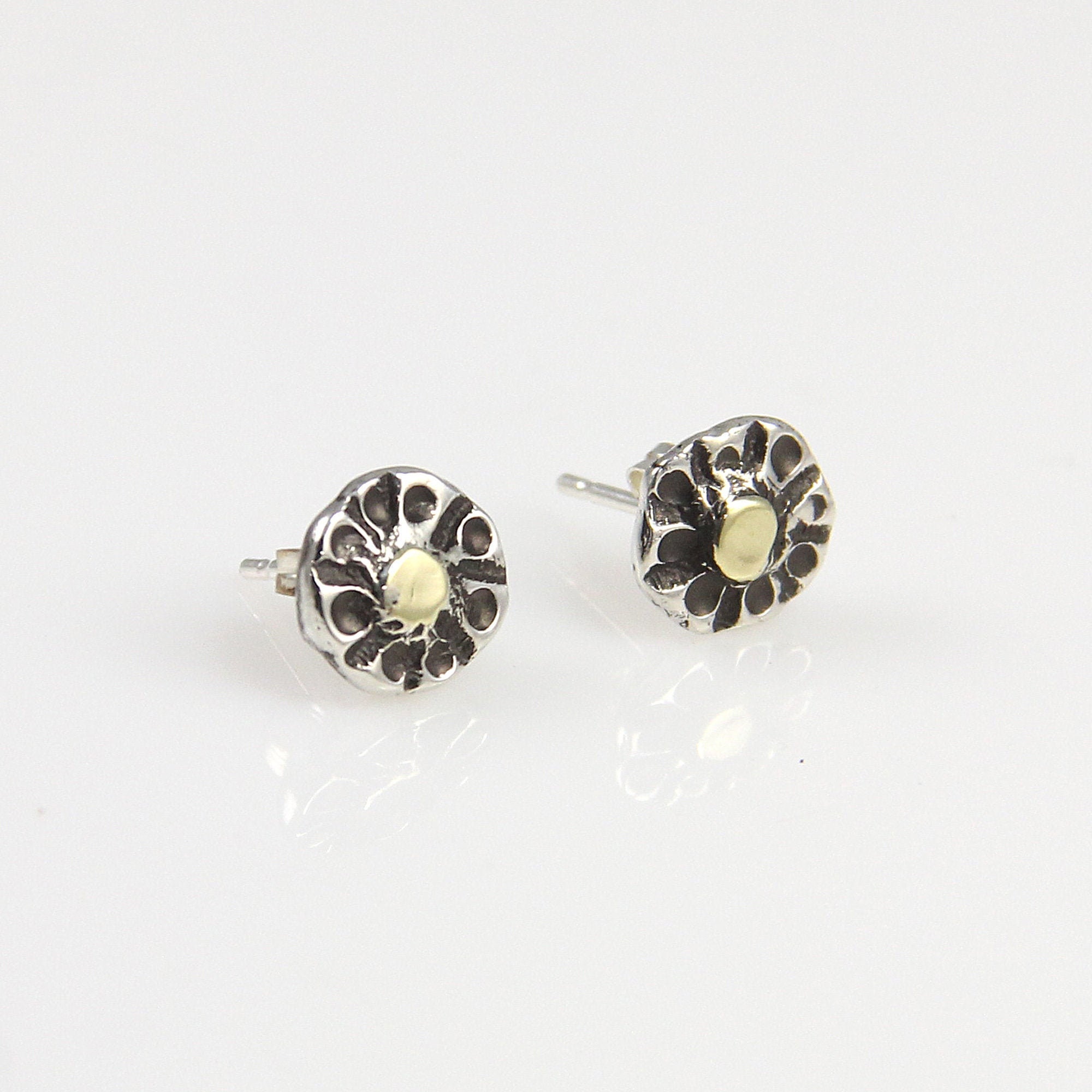 Oxidized silver stud earrings Clearance