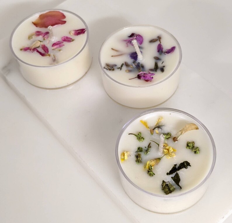Scented Soy Wax Tea Lights Vegan Candle Tealights Set Etsy