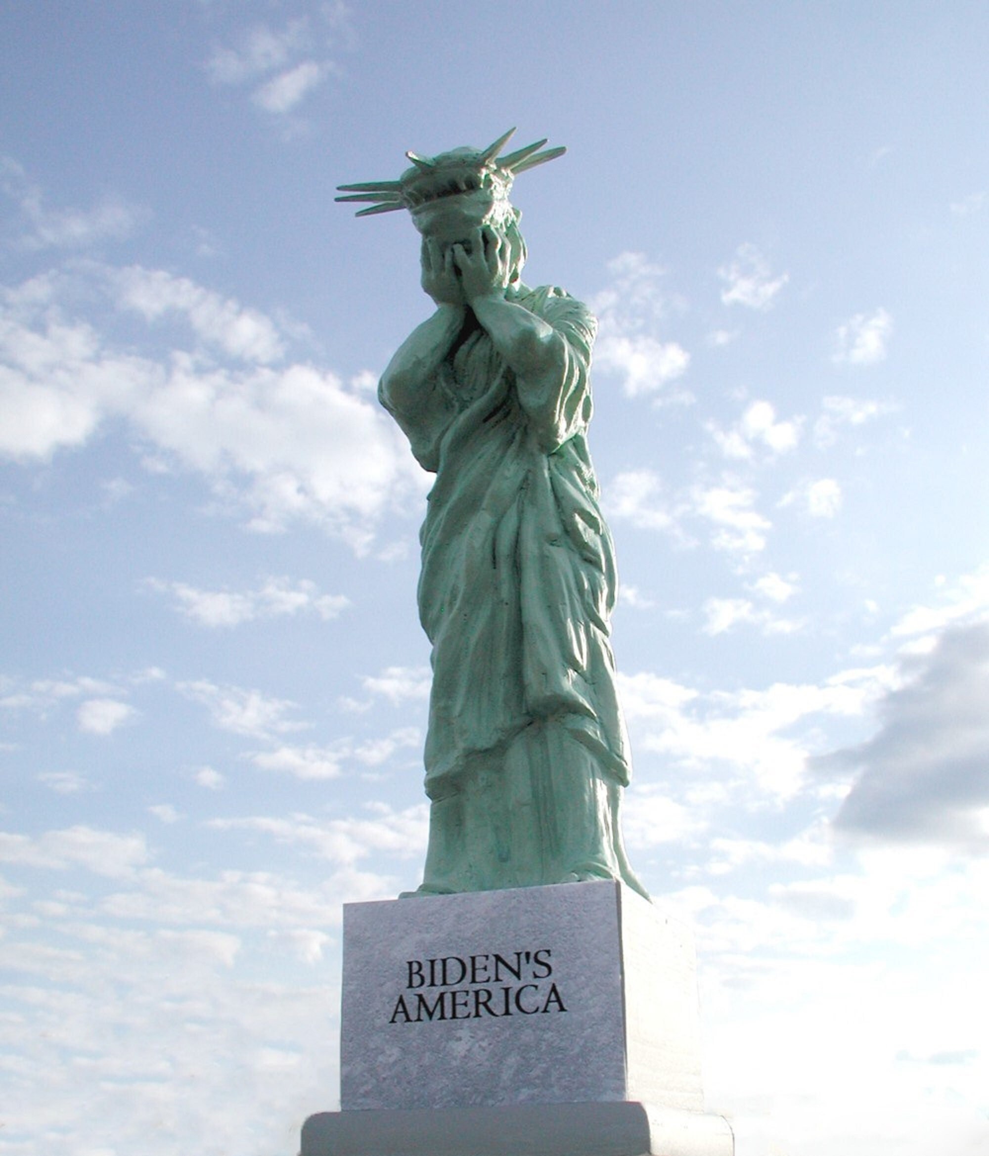 Totally Unique Statue of Liberty Crying Over Joe Biden USA Etsy