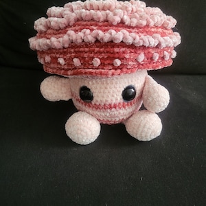 Crochet  Rhodotus Mushroom Plushie Mushroom  Cottage Core Kawaii Amigurumi Mushroom