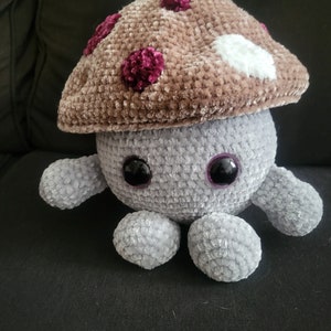 Crochet Mushroom Plushie Mushroom  Cottage Core Kawaii Amigurumi Mushroom