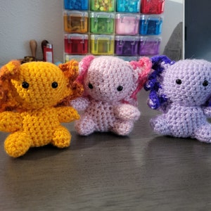 Crochet Amigurumi Axolotl | Stocking Stuffer | Stuffed Axolotl | Birthday Gift