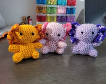 Crochet Amigurumi Axolotl | Stocking Stuffer | Stuffed Axolotl | Birthday Gift