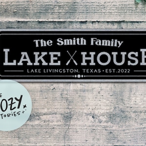 Custom Lake House Sign | Last Name Lake House Sign | Custom Cabin Sign | Wall Art | Man Cave Sign | Father&#39;s Day Gift | Family Gift Sign