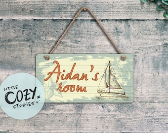 Vintage Segelboot-Schild: Maritime Dekoration, Metallwandbild