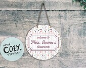 Custom Wildflowers Wreath Sign: Personalized Classroom Decor