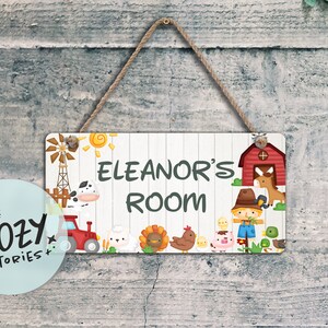 Custom Farm Yard Metal Sign: Kids Room Decor
