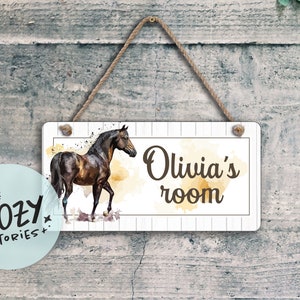 Custom Wild Horse Sign: Kids Bedroom Decor, Nursery Wall Art