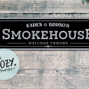 Custom Smokehouse Sign | Barbeque Lover Sign | Personalized Sign | Chef Smoker Sign | Custom Kitchen Sign | Father&#39;s Day Gift | Family Gift
