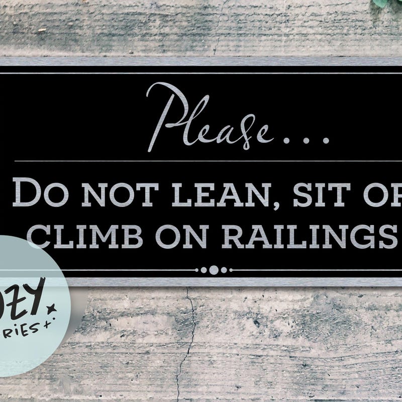Do Not Lean Sign - Etsy