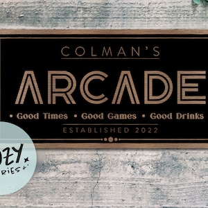 Custom Arcade Sign: Personalized Game Room Decor