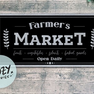 Personalized Farmers Market Sign: Custom Farm Decor, Aluminum Composite