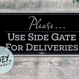 Side Gate Sign Please Use Side Gate Sign - Etsy
