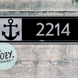 Custom Anchor Address Sign: Metal House Numbers, Weatherproof Decor