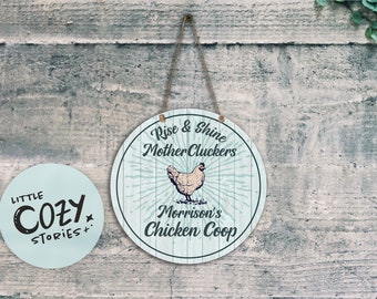 Letrero personalizado para gallinero: huevos frescos de granja, decoración personalizada