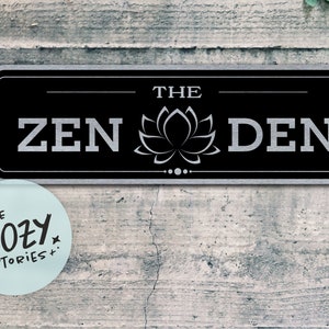The Zen Den Sign | Custom Yoga Sign | Custom Lotus Sign | Meditation Yoga Decor | Yoga Studio Sign | Meditation Studio Sign | Custom Gift