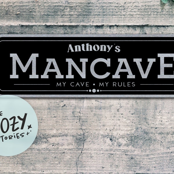 Custom Man Cave Sign | Man Cave Dekor | Geschenk für Ihn | Männerzimmer | Papa Werkstatt Schild | Benutzerdefiniertes Bar-Schild | Geschenk | Vatertagsgeschenk