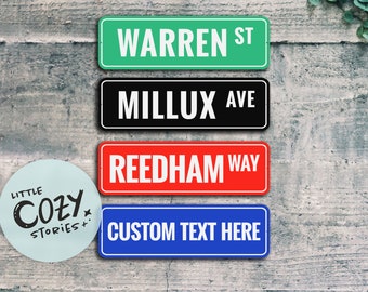 Personalized Street Sign: Custom Metal Road Sign, Home Decor