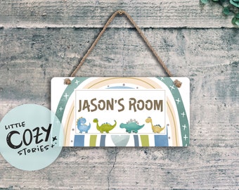 Custom Dino Room Sign: Jurassic Nursery Decor, Metal Door Plaque