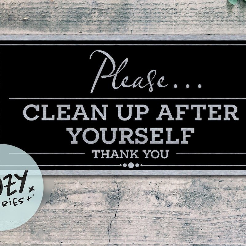 Clean After Use Sign - Etsy