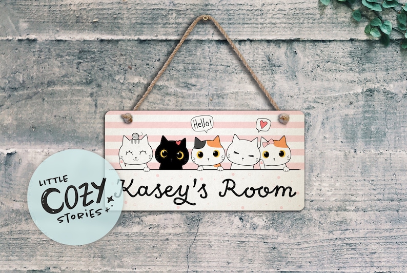 Custom Cats Room Sign | Personalized Aluminum Door Art - Etsy