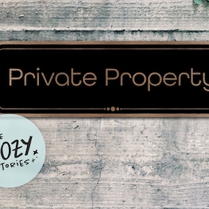Custom Private Property Sign: Modern Metal Plaque