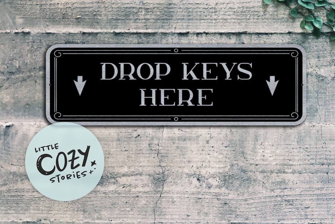 Custom Drop Keys Here Sign Custom Airbnb Sign Entrance Sign Porch Sign