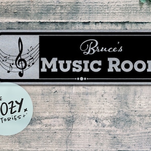 Aangepaste Music Room Sign | Cadeau voor muzikant | Muzieknoot sign | Muzikant Naam Teken | Music Lover Sign | Aangepaste gift | Vaderdagcadeau