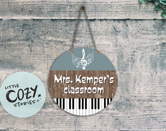 Insegna personalizzata per insegnante di musica / Decorazione personalizzata per aula di pianoforte