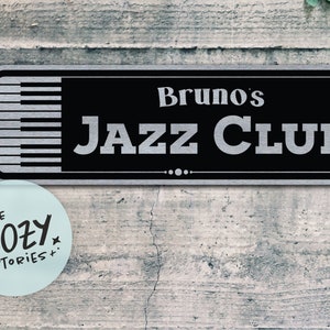 Custom Jazz Club Sign | Jazz Room Sign | Studio Room Sign | Gift for Musician | Musician Name Sign | Jazz Music Lover Sign | Custom Gift