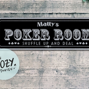 Benutzerdefinierte Pokerraum Zeichen | Metall Poker Schild | Spielzimmer Zeichen | Custom Man Cave | Bar Schild | Personalisiertes Schild | Pokerraum Dekor | Personalisiertes Geschenk