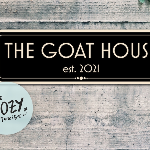 Custom The Goat House Sign | Custom Goat Sign |  Custom Farm Sign | Goat House Plaque | Goat Farm | Eggs Farmed Sign | Farm Decor Signs