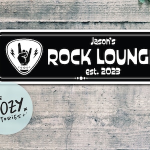 Letrero de rock personalizado: decoración de aluminio para salas de música
