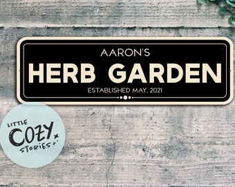 Personalized Herb Garden Sign: Custom Metal Patio Decor