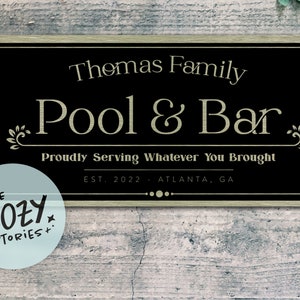 Custom Pool and Bar Sign: Personalized Patio Decor