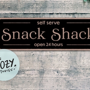 Custom Snack Shack Metall Schild: 24 Hour Self Serve