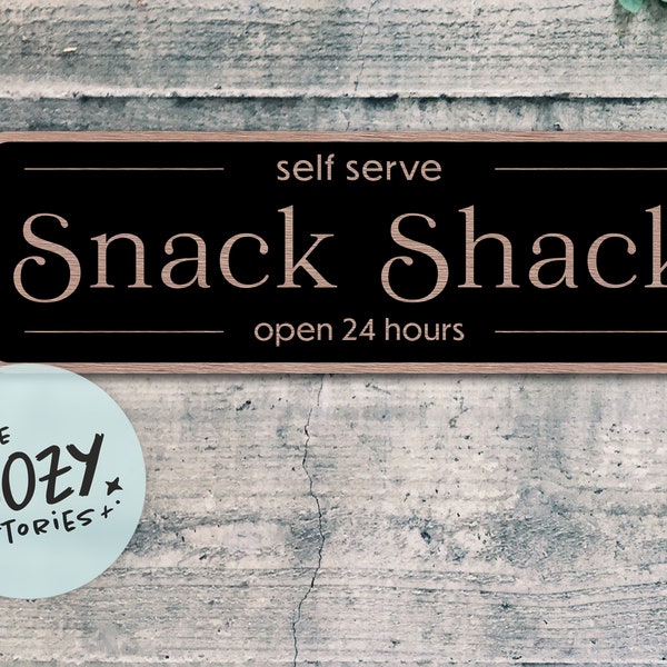 Benutzerdefinierte Snack Shack Schild | Self Serve Snack Shack Open 24 Stunden Zeichen | Lustiges Küchenschild | Benutzerdefiniertes Metallschild | Personalisiertes Geschenk