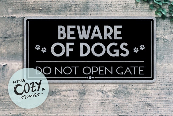 ATTENZIONE NO TRASGRESSORE CANE ROSSO Metallo Alluminio - Foto 3