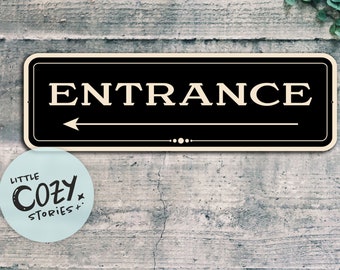 Custom Entrance Sign: Aluminum Composite, Personalized Directional Sign