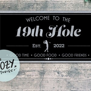 Custom Golf Sign | 19th Hole Sign | Golf Wall Art | Golf Sign | Wall Decor | Bar Sign | Metal Home Decoration | Custom Gift | Family Gift