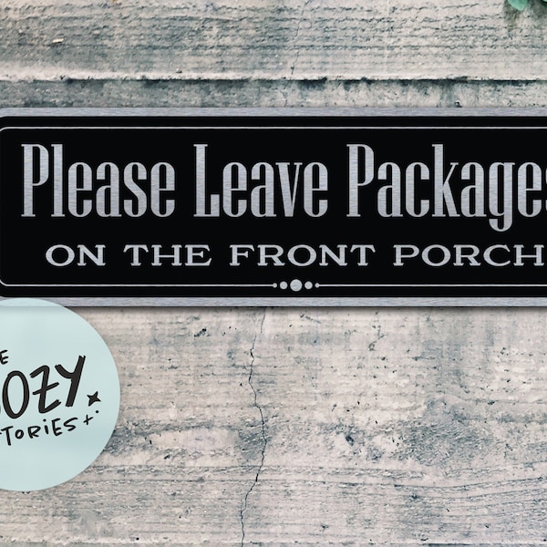Please Leave Packages On The Front Porch Sign | Custom Deliveries Sign | Directional Deliveries Sign | Yard Sign For Guests And Deliveries