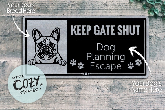 ATTENZIONE NO TRASGRESSORE CANE ROSSO Metallo Alluminio Insegna - Foto 2