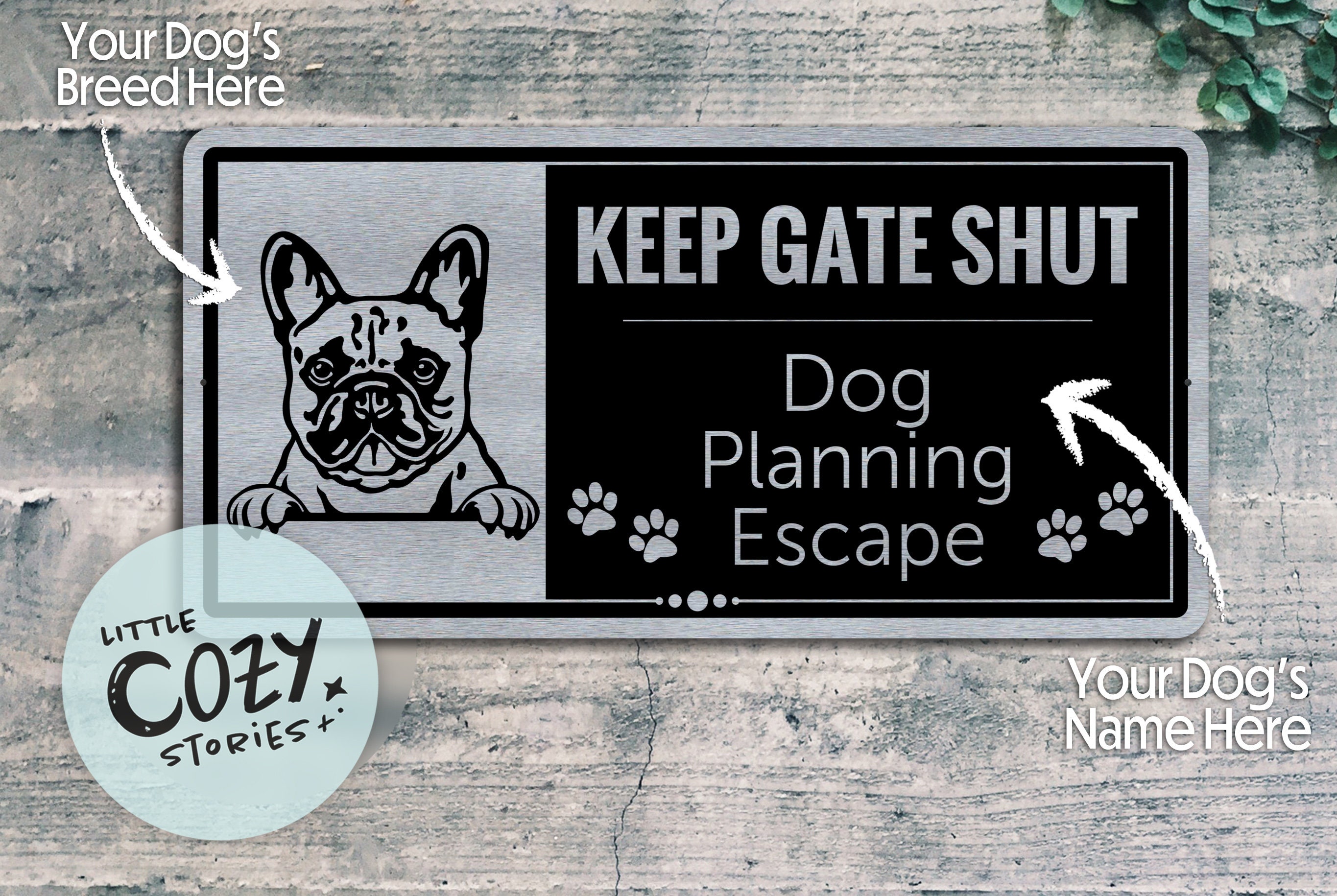 Schiefertafel Mit Schnauzer-Motiv & Text – Türschild Für Garten, Terrasse Oder Haustür