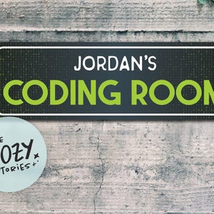 Personalized Gamer Name Sign | Coding Room Plaque | Computer Desk Nameplate | Tech Office Decor