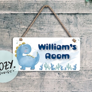 Custom Dino Themed Sign |  Kids Door Sign | Jurassic Park Sign | Nursery Sign | Wall Art | Kids Room Decor | Door Plaque | Metal Sign