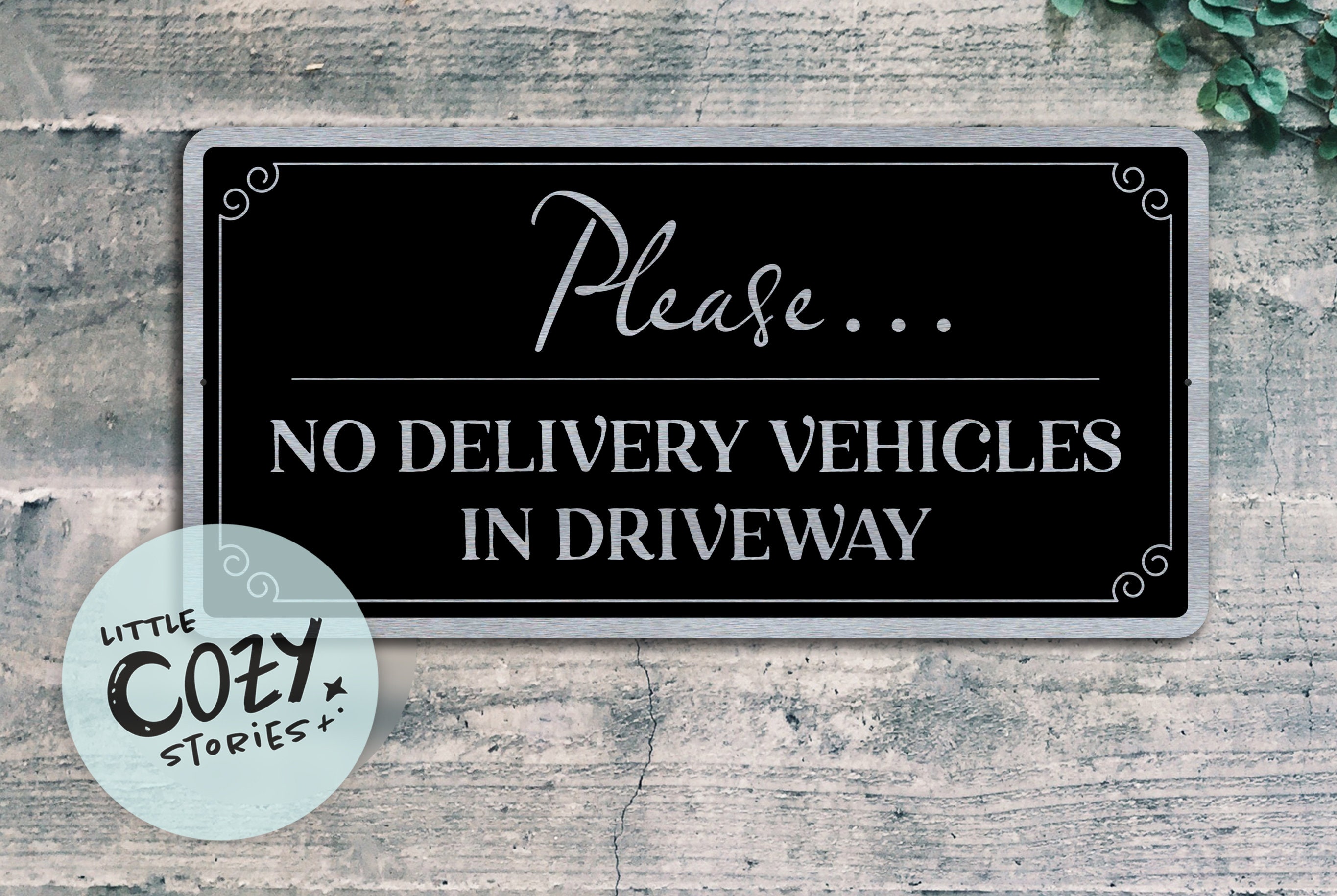 No Delivery Vehicles Sign: Custom Aluminum Composite Yard Sign
