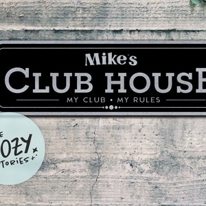 Custom Club House Sign: Personalized Man Cave Decor
