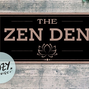 Personalisiertes Zen Den Zeichen: Lotus Blume, Yoga Meditation Dekoration